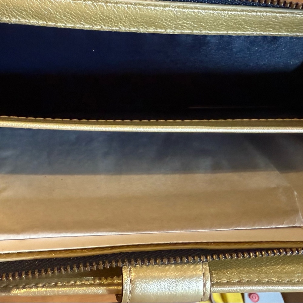 Coach New York Script Blue and Gold Shoulder Bag with Heart Accents Set of 2 - Picture 10 of 12